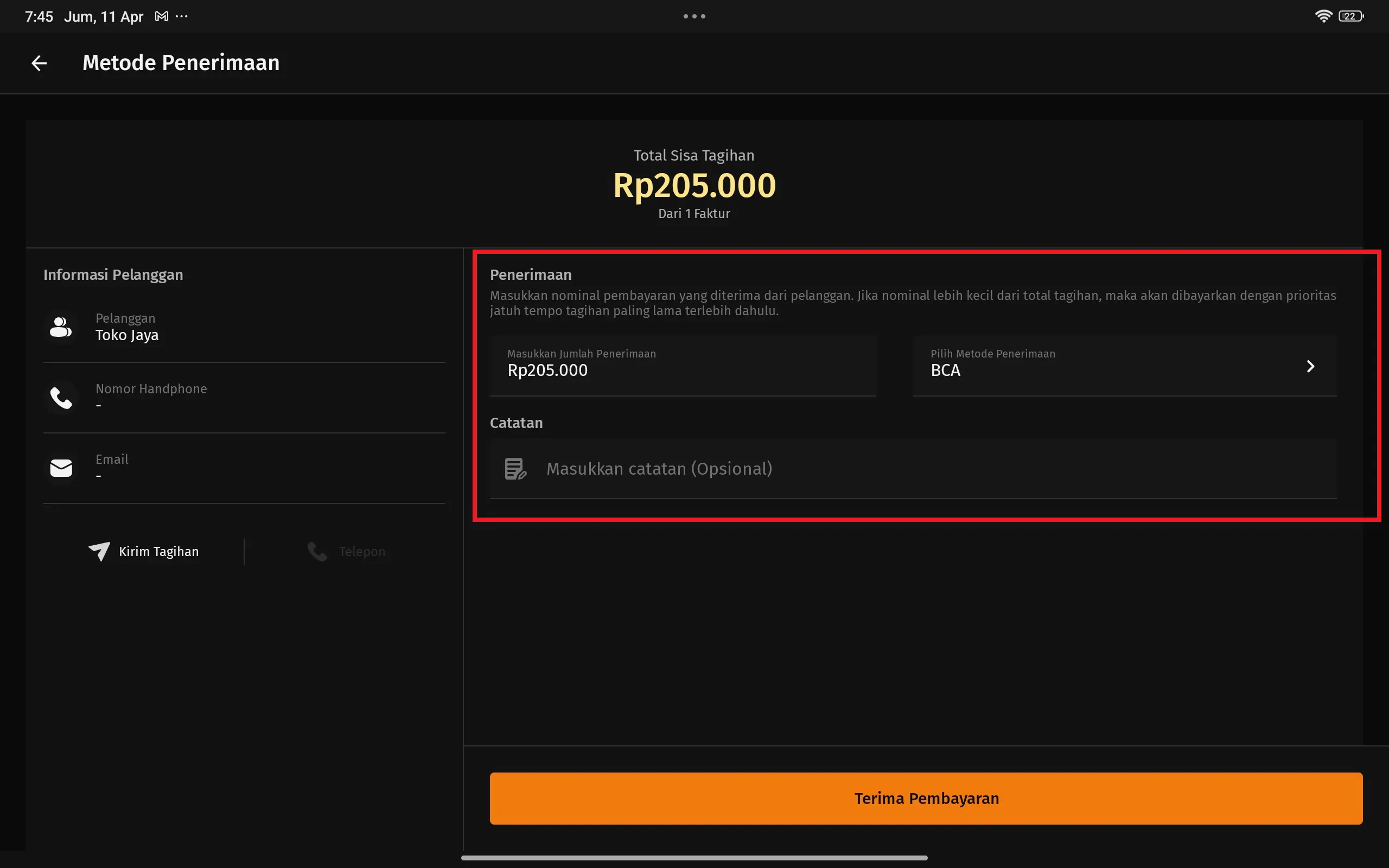 9 Transaksi Piutang pada Accurate POS